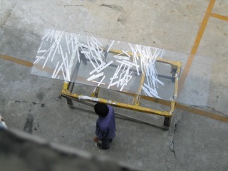 Lisa working with rig