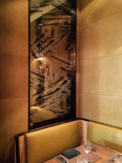 Close-up of gilding process